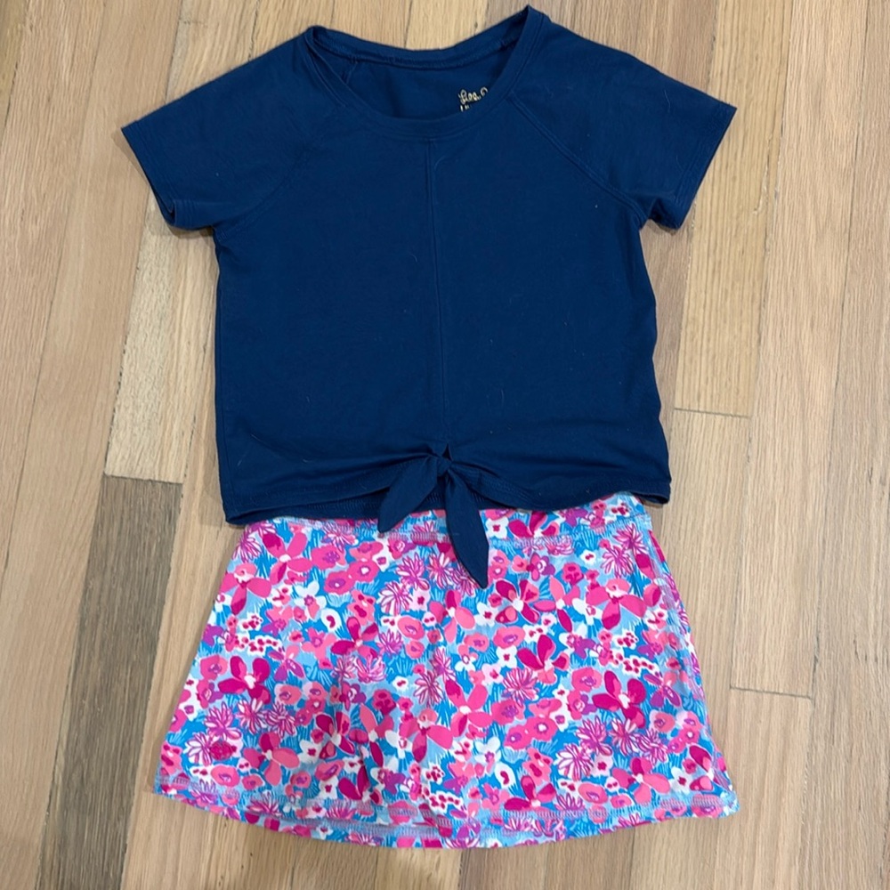 Lilly Pulitzer Luxletic shirt and skort. m (6-7) never worn but washed